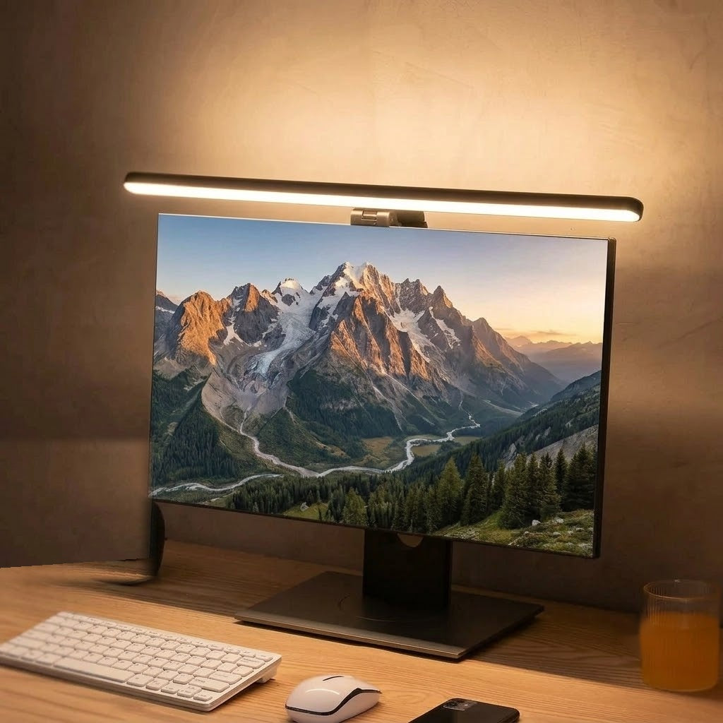 Barra LED con RGB para monitor — luz sin reflejos y ambiente para tu setup