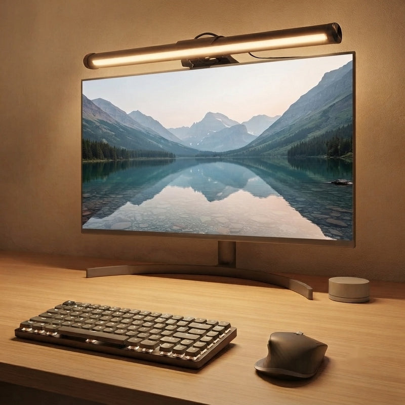 Barra LED para monitor — ilumina tu escritorio sin reflejos en la pantalla