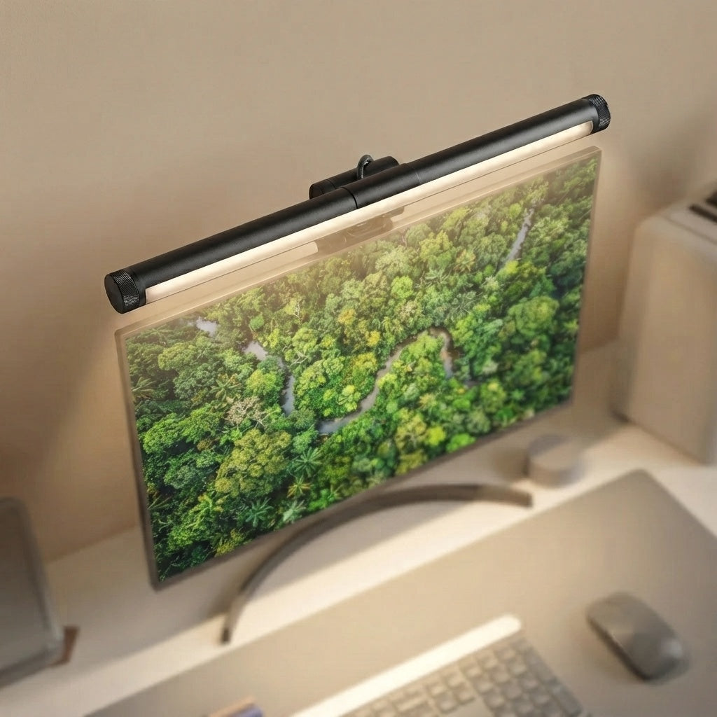 Barra LED para monitor — ilumina tu escritorio sin reflejos en la pantalla